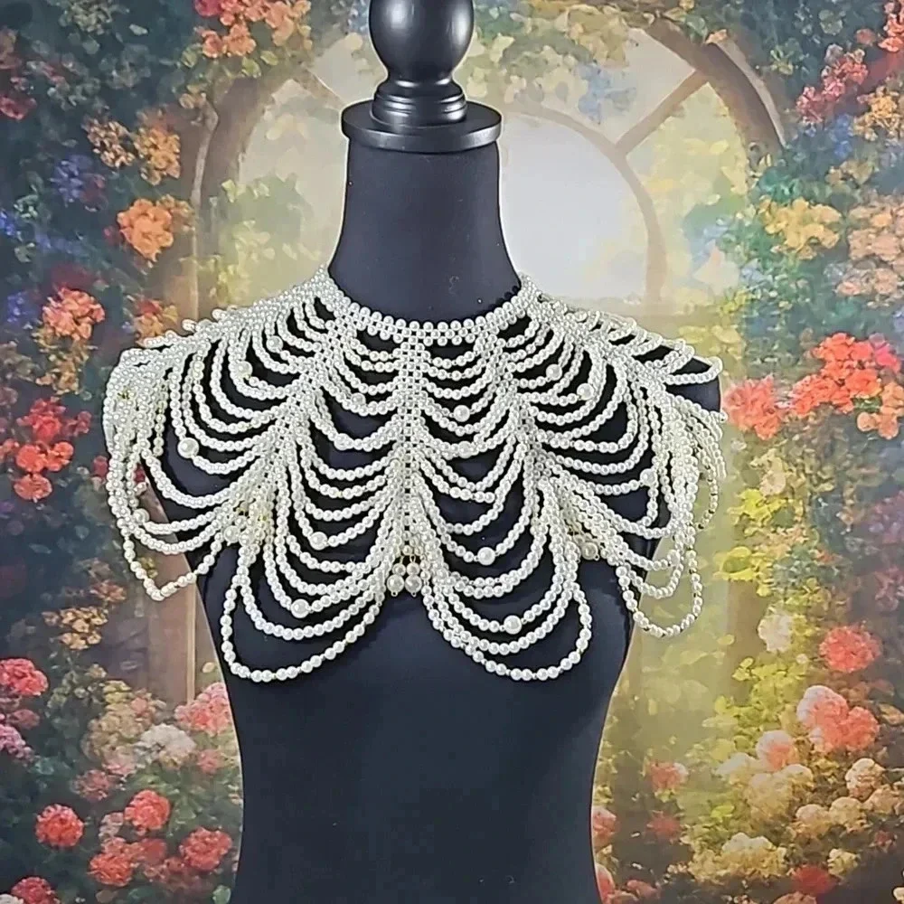 Bridal Pearl shoulder wrap - Picture 7 of 7